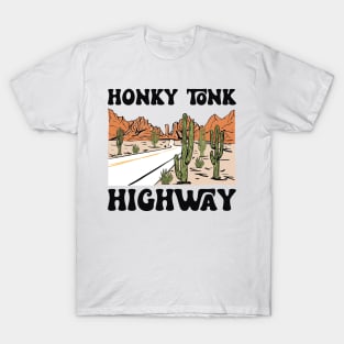 Vintage Honky Tonk Highway Southern Western T-Shirt
